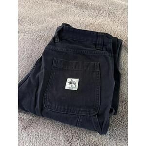Stussy Quality Workgear Black Work Pants Size 32